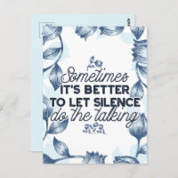 Power des Schweigens - inspirierendes Zitat