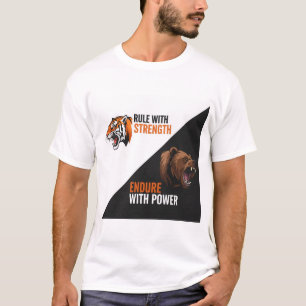 Power-Design für Tiger und Bären T-Shirt