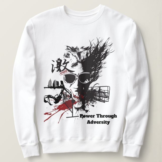 Power durch widrige Umstände Motivierend Pullover (Design vorne)