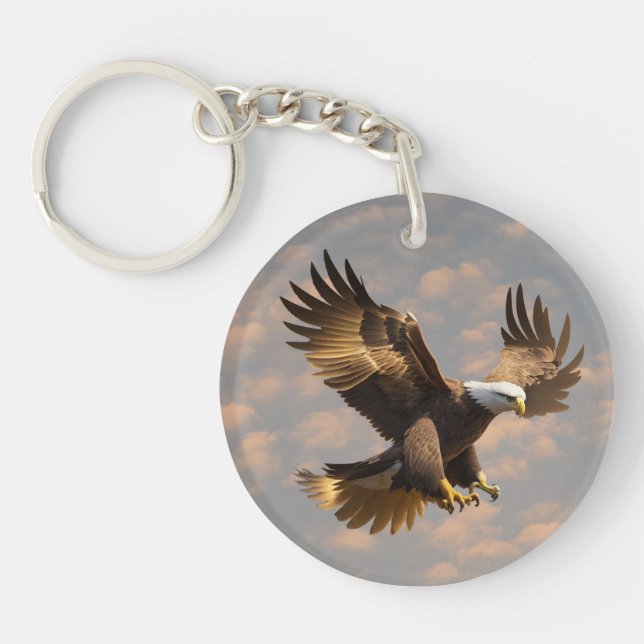 Power Eagle Sky Keychain Schlüsselanhänger (Vorderseite)