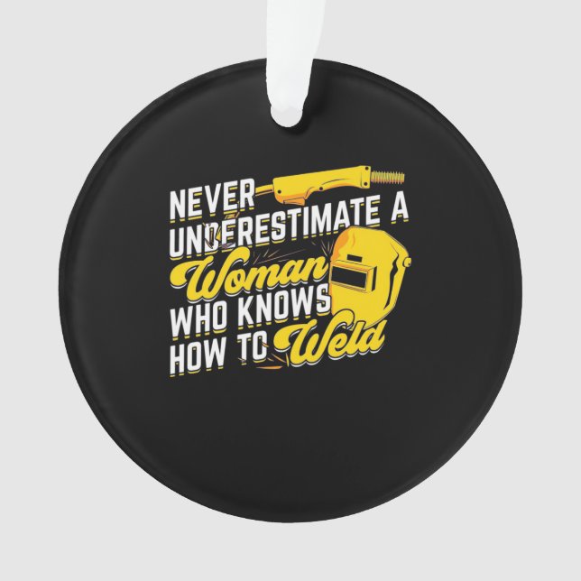 Power einer Frau, die weiß, wie man sich niederläs Ornament (Vorderseite)