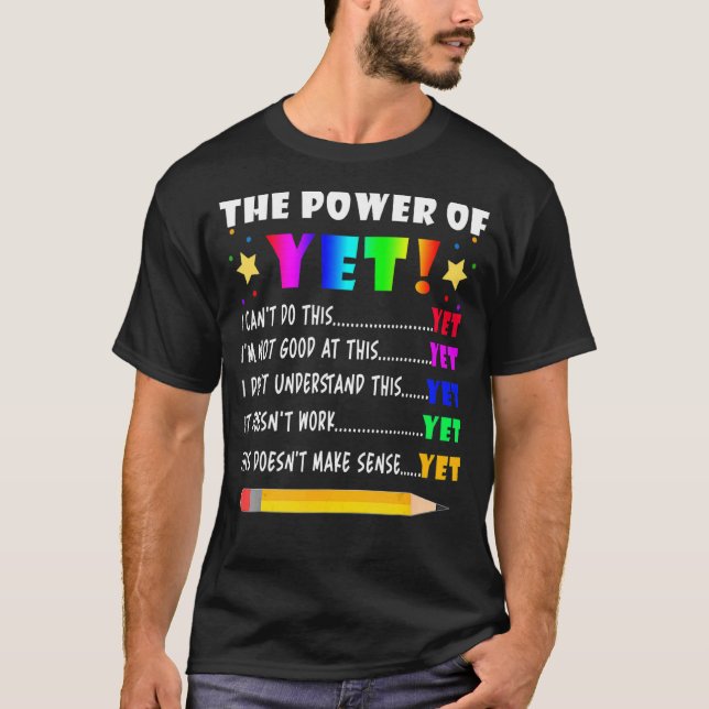 Power eines noch inspirierenden Wachstums Mindset- T-Shirt (Vorderseite)