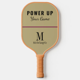 Power Elegant Monogram Sand Ecru Pickleball Schläger