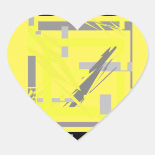 Power Energie Abstrakte Kunst Herz-Aufkleber