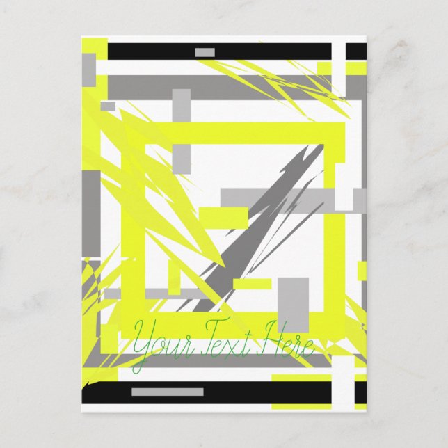 Power Energie Abstrakte Kunst Postkarte (Vorderseite)