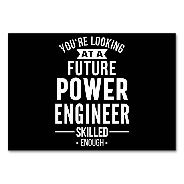 Power engineer gift tischnummer (Vorderseite)