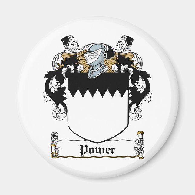 Power Familienwappen Magnet (Vorne)