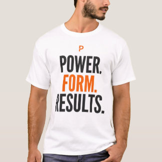 Power Form Ergebnisse Motivations-Gym-Typografie T-Shirt