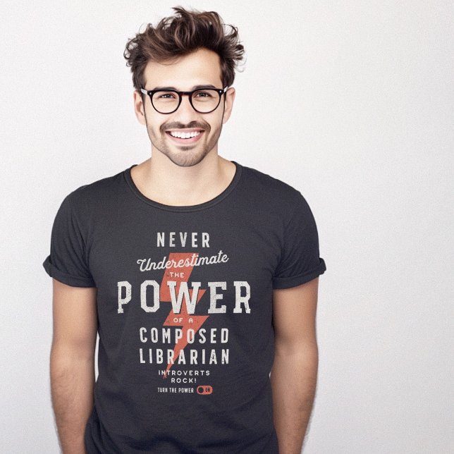Power für Bibliotheken Vintag T-Shirt (Librarian Power Vintage T-Shirt)