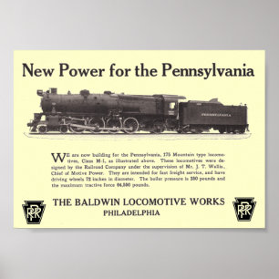 Power für das Pennsylvania-Eisenbahn-Plakat 1926 Poster