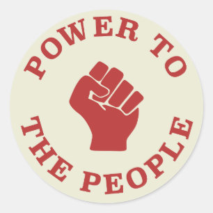 Power für die Menschen Runder Aufkleber