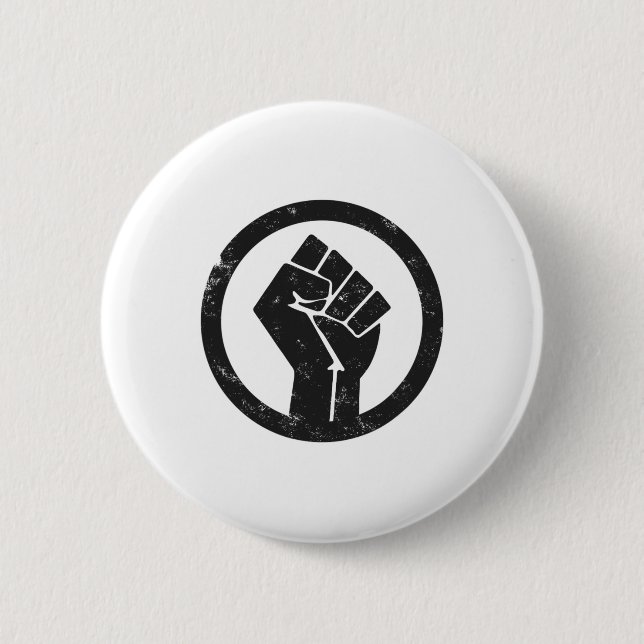 Power für einfache Black Life-Materialproteste Button (Vorderseite)