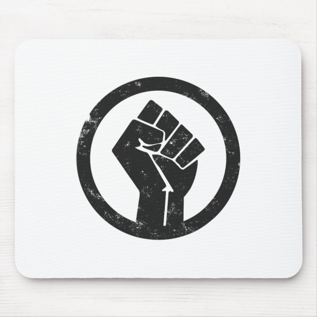 Power für einfache Black Life-Materialproteste Mousepad (Vorne)