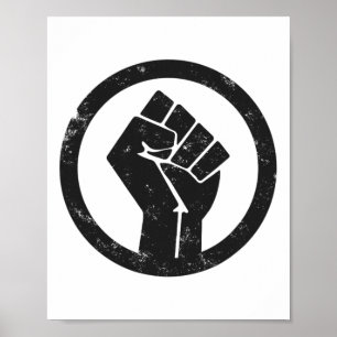 Power für einfache Black Life-Materialproteste Poster