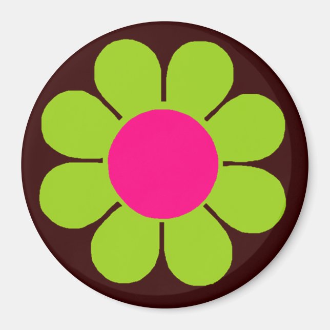 Power für grüne Blume Magnet (Vorne)