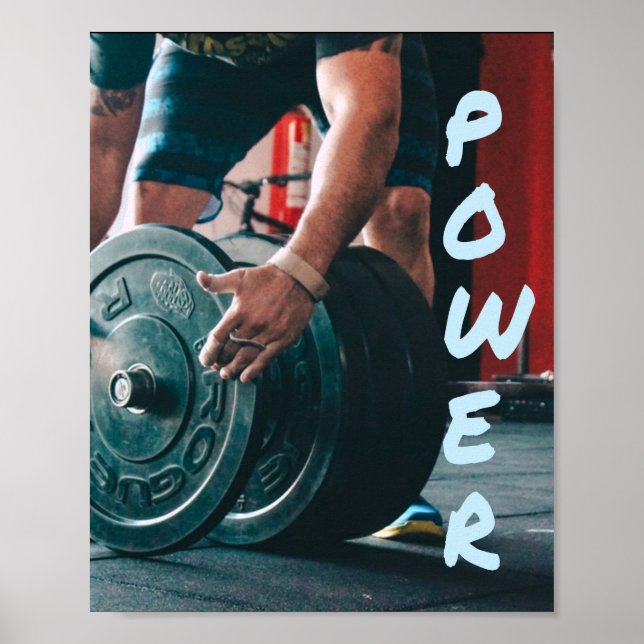 Power Gewicht Lifting Gym Health Poster (Vorne)