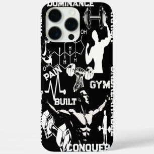 Power Grip Phone Black Case Veiny Dumbell Design