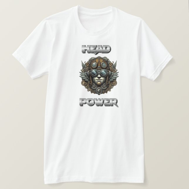 Power Head Vintages Hemd T-Shirt (Design vorne)