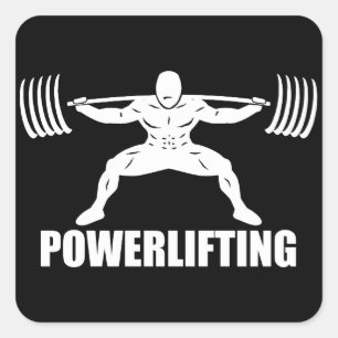 "Power Hebe" Squat Motivierend Quadratischer Aufkleber