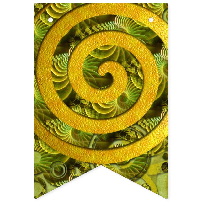 Power heilen Spiralgold Wimpelkette (Erste Fahne)