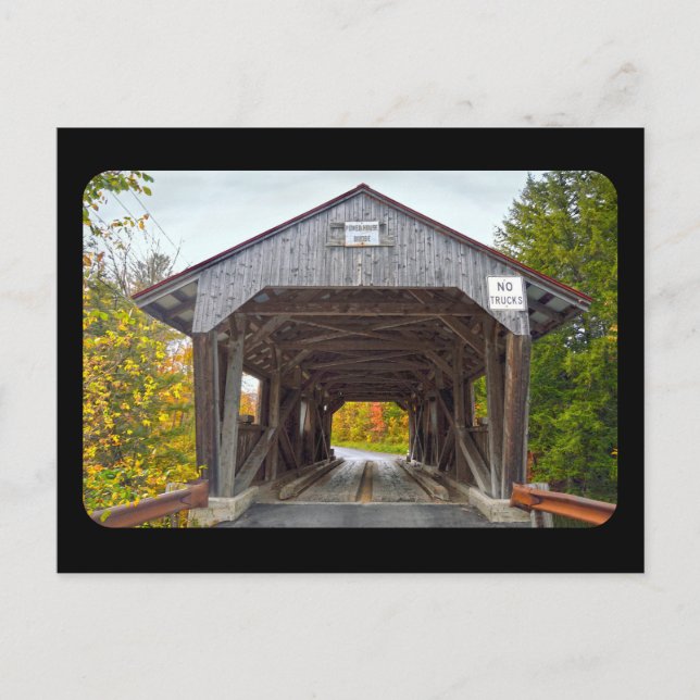 Power House Covered Bridge, Vermont Postkarte (Vorderseite)