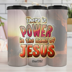 Power im Namen Jesu Thermosbecher
