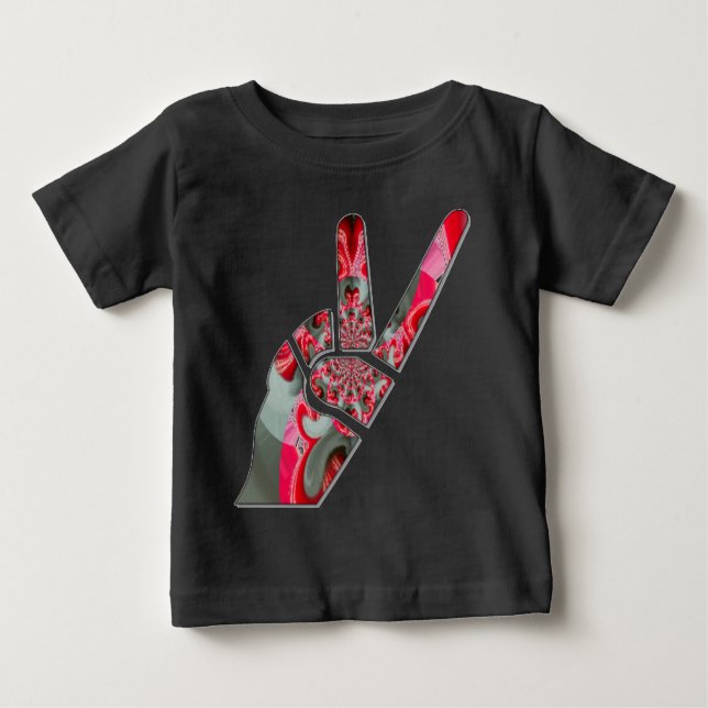 Power in der Palme: Der Zwei-Finger-Salute Baby T-shirt (Vorderseite)