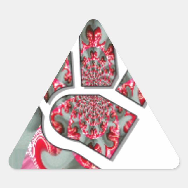 Power in der Palme: Der Zwei-Finger-Salute Dreieckiger Aufkleber (Vorderseite)