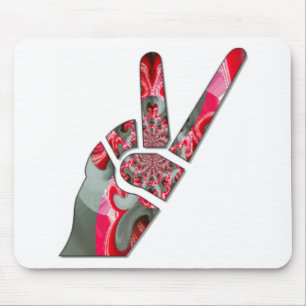 Power in der Palme: Der Zwei-Finger-Salute Mousepad