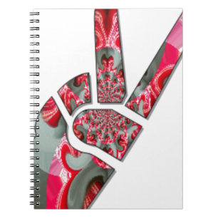 Power in der Palme: Der Zwei-Finger-Salute Notizblock