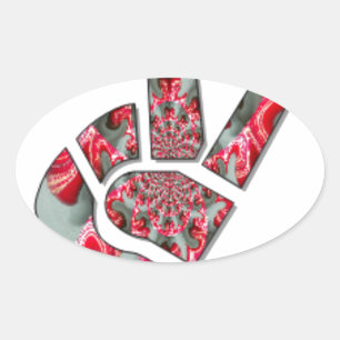 Power in der Palme: Der Zwei-Finger-Salute Ovaler Aufkleber