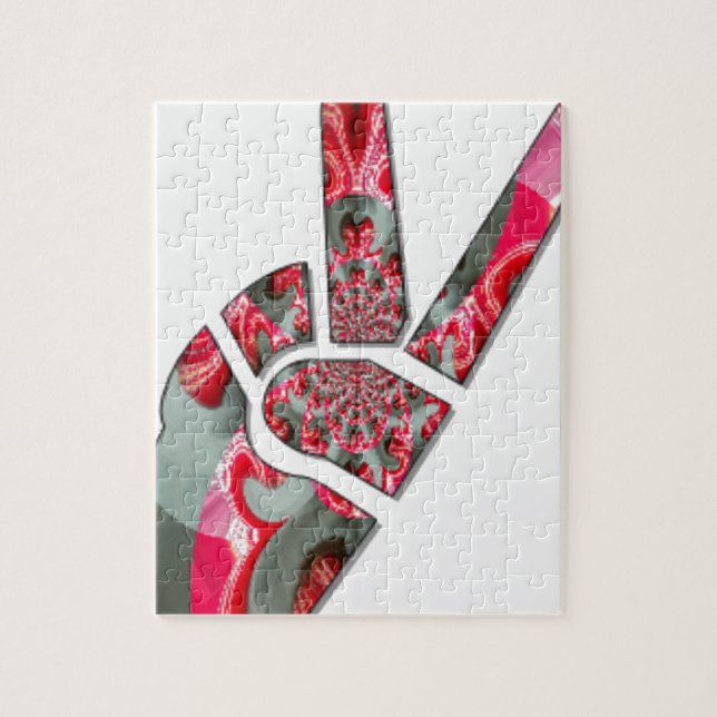 Power in der Palme: Der Zwei-Finger-Salute Puzzle (Vertikal)