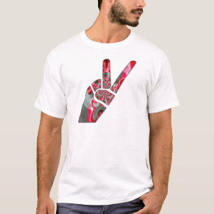 Power in der Palme: Der Zwei-Finger-Salute T-Shirt