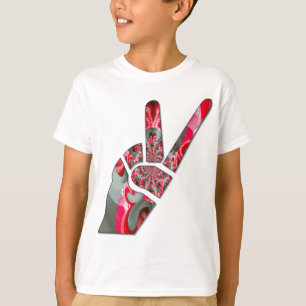 Power in der Palme: Der Zwei-Finger-Salute T-Shirt