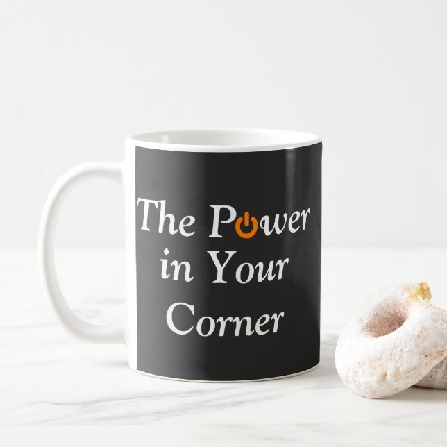 Power in Ihrer Ecke Lass uns dieses Geschäftsleben Kaffeetasse (Mit Donut)
