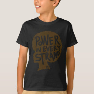 Power in jedem Strang-Afro-Strichaufkleber T-Shirt