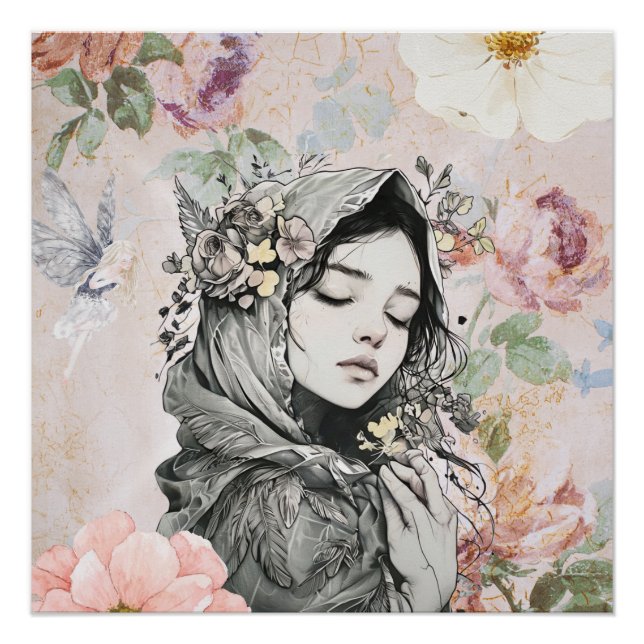 Power in Stille - Modernes inspirierendes Poster (Vorderseite)