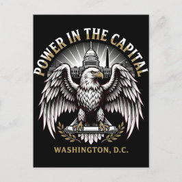 Power in the Capital Washington DC Bald Eagle Art Postkarte