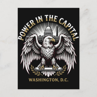 Power in the Capital Washington DC Bald Eagle Art Postkarte