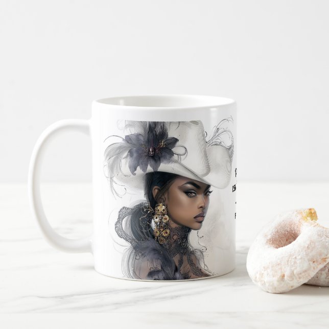 Power ist nicht laut, sondern posiert kaffeetasse (Mit Donut)