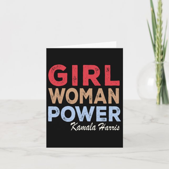 Power Kamala Harris Retro Vintag Karte (Vorderseite)