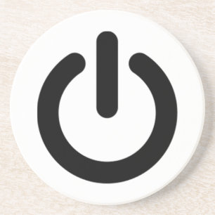 Power-Knopf-Symbol Untersetzer