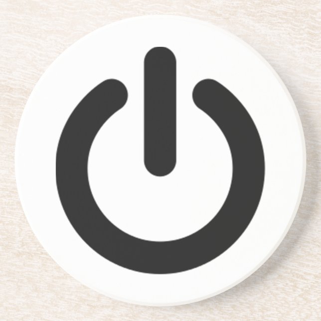 Power-Knopf-Symbol Untersetzer (Vorne)