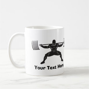 "POWER LIFTING"-Power-Squat-Logo - individuell anp Kaffeetasse