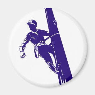 Power Lineman Electrician Electrician Electric Wor Magnet