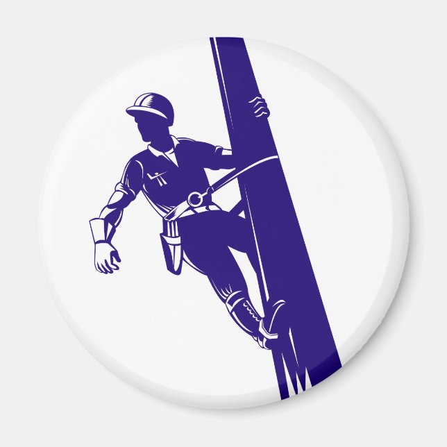 Power Lineman Electrician Electrician Electric Wor Magnet (Vorne)