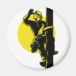 Power Lineman Electrician Electrician Electric Wor Magnet