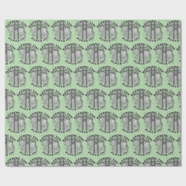 Power Lineman Geschenkpapier (Flach)