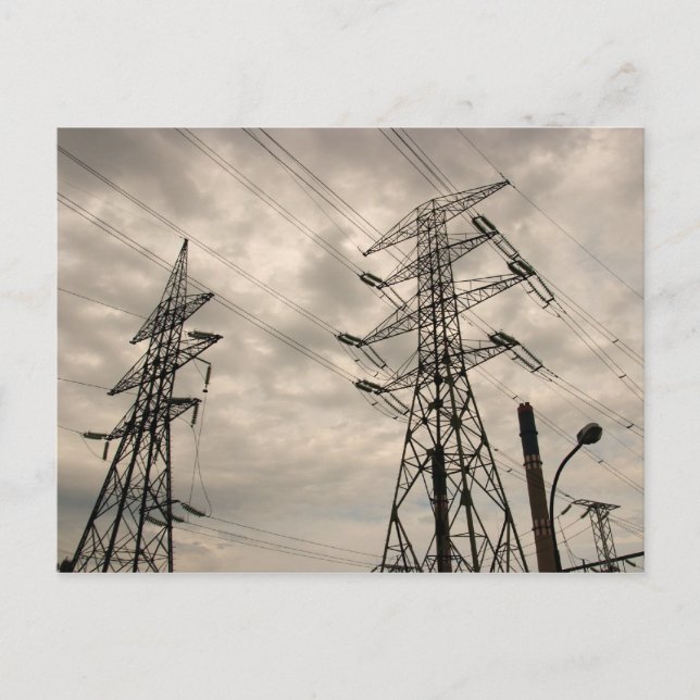 Power Lines Postkarte (Vorderseite)