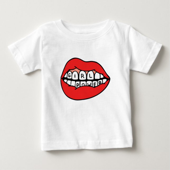 Power-Lippen Baby T-shirt (Vorderseite)